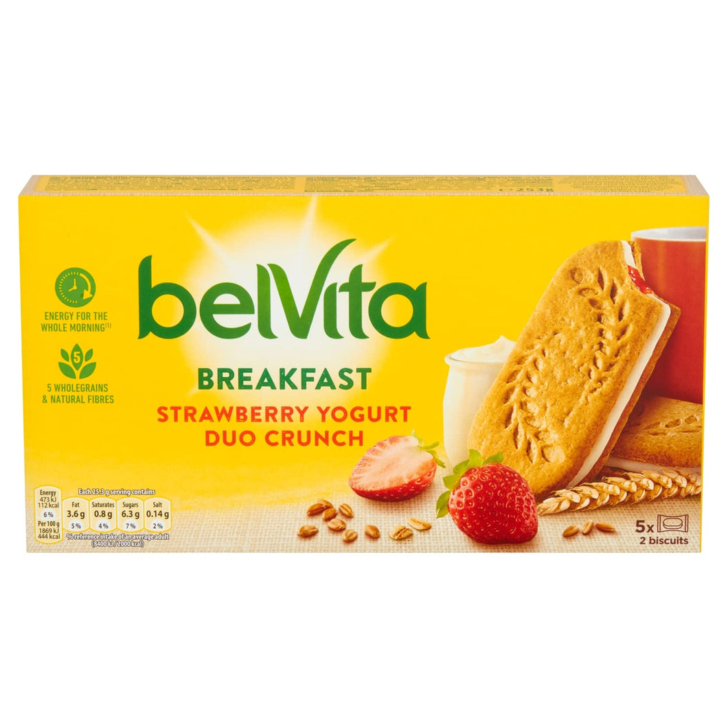 Belvita Duo Crunch Strawberry & Yogurt Cereal Snack Bars Multipack 250 g (5 x 50 g)