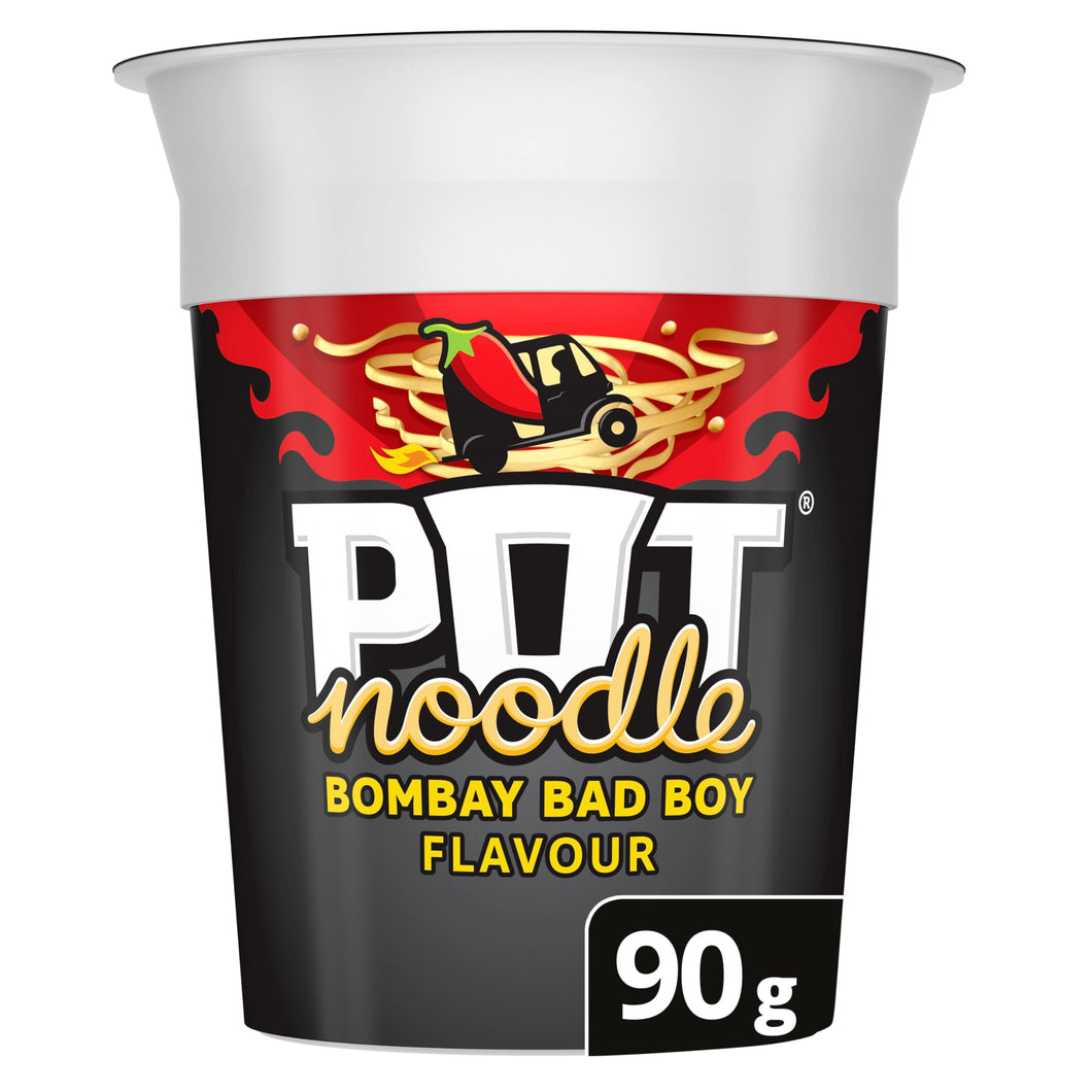 Pot Noodle Bombay Bad Boy Standard Pot instant vegetarian snack quick to make noodles 90 g