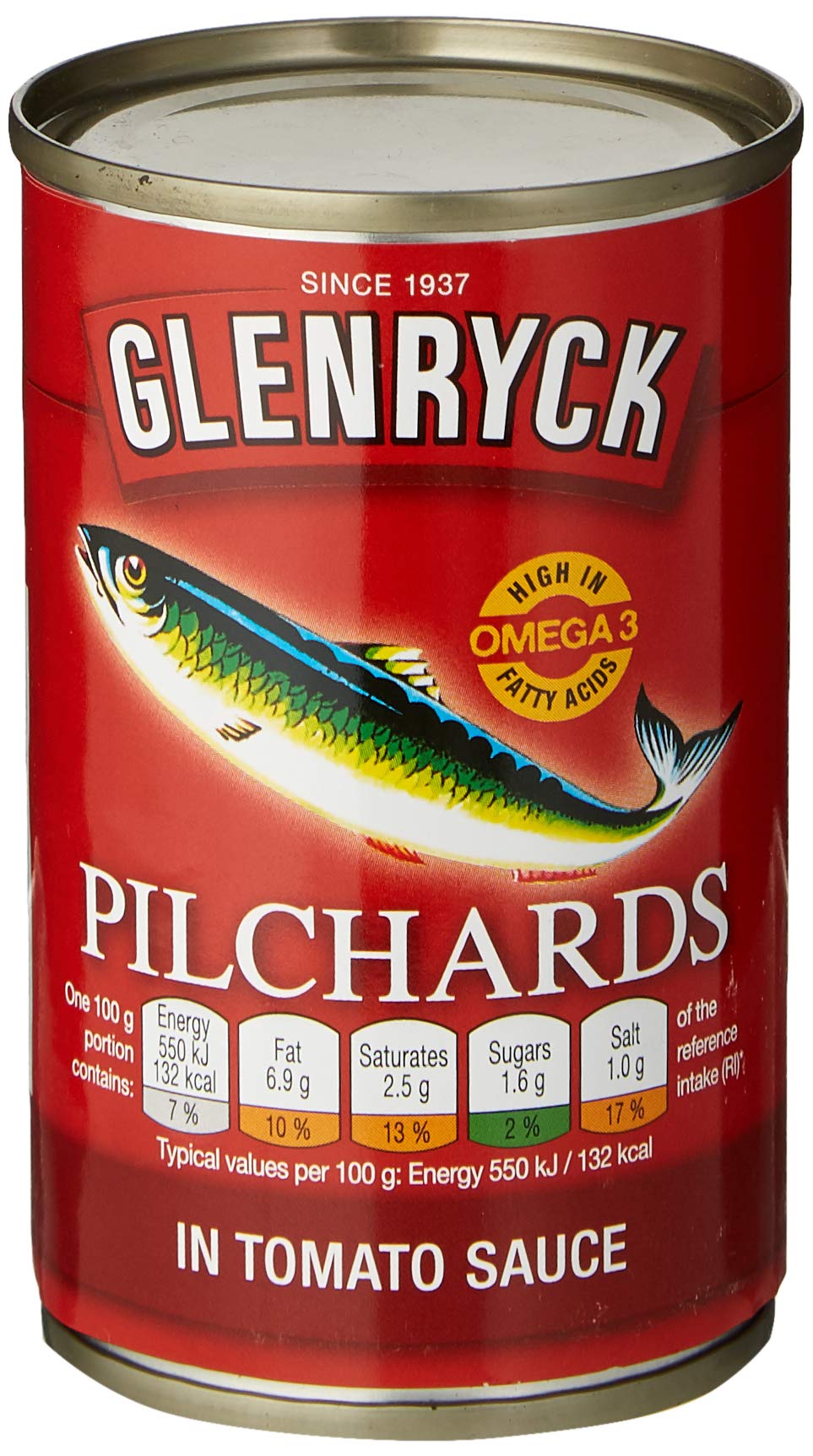 Glenryck Pilchards in Tomato Sauce, 155g