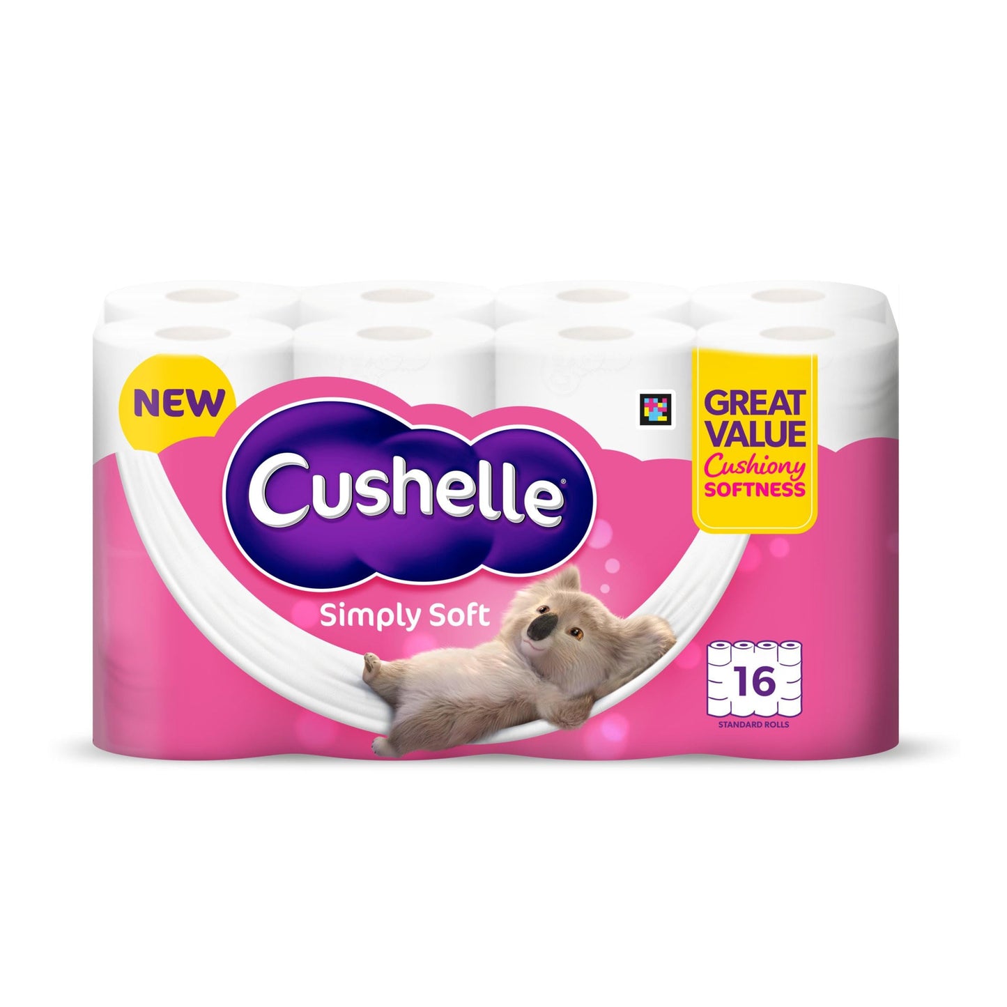 Cushelle 16 Rolls Simply Soft Toilet Paper