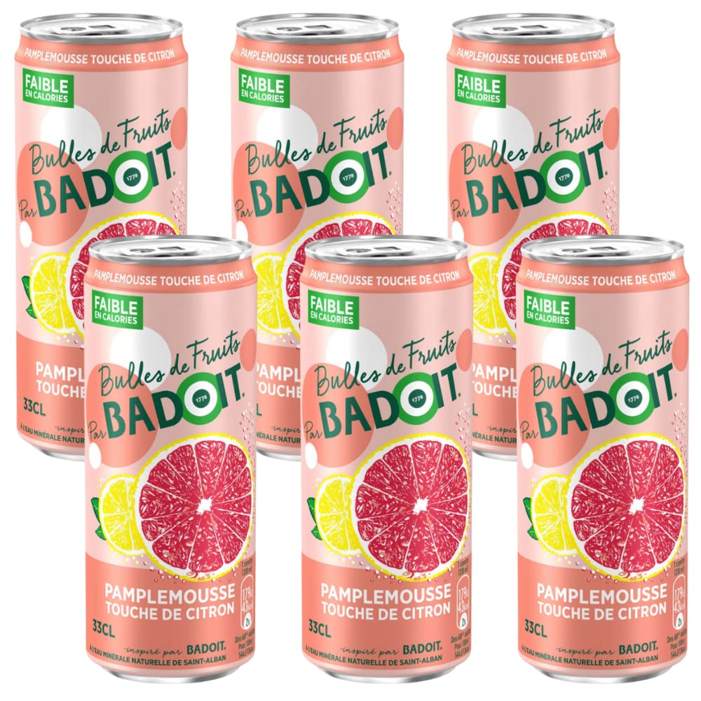 Badoit Grapefruit and Lemon 330ml Can x 6