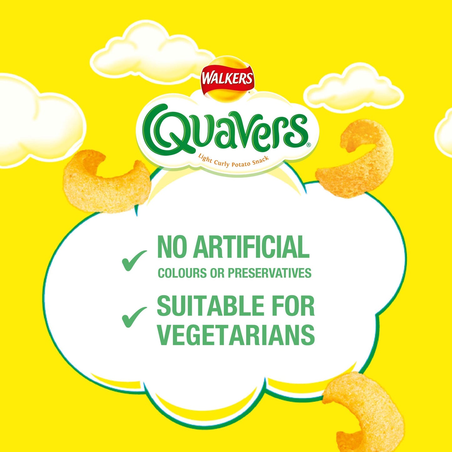 Walkers Quavers Cheese Snacks, 12 x 16 g