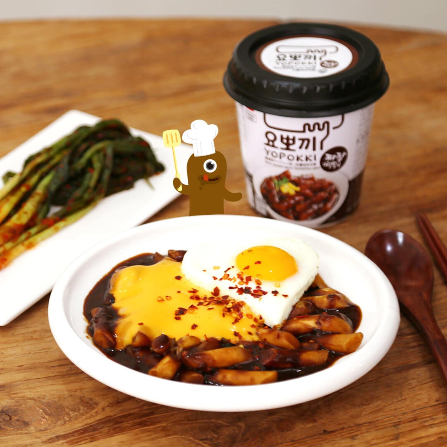 Yopokki Pack of 6 | Cheese, Sweet & Spicy, Jjajang Rice Cake Cup Topokki Tteokbokki - Instant Korean Snack