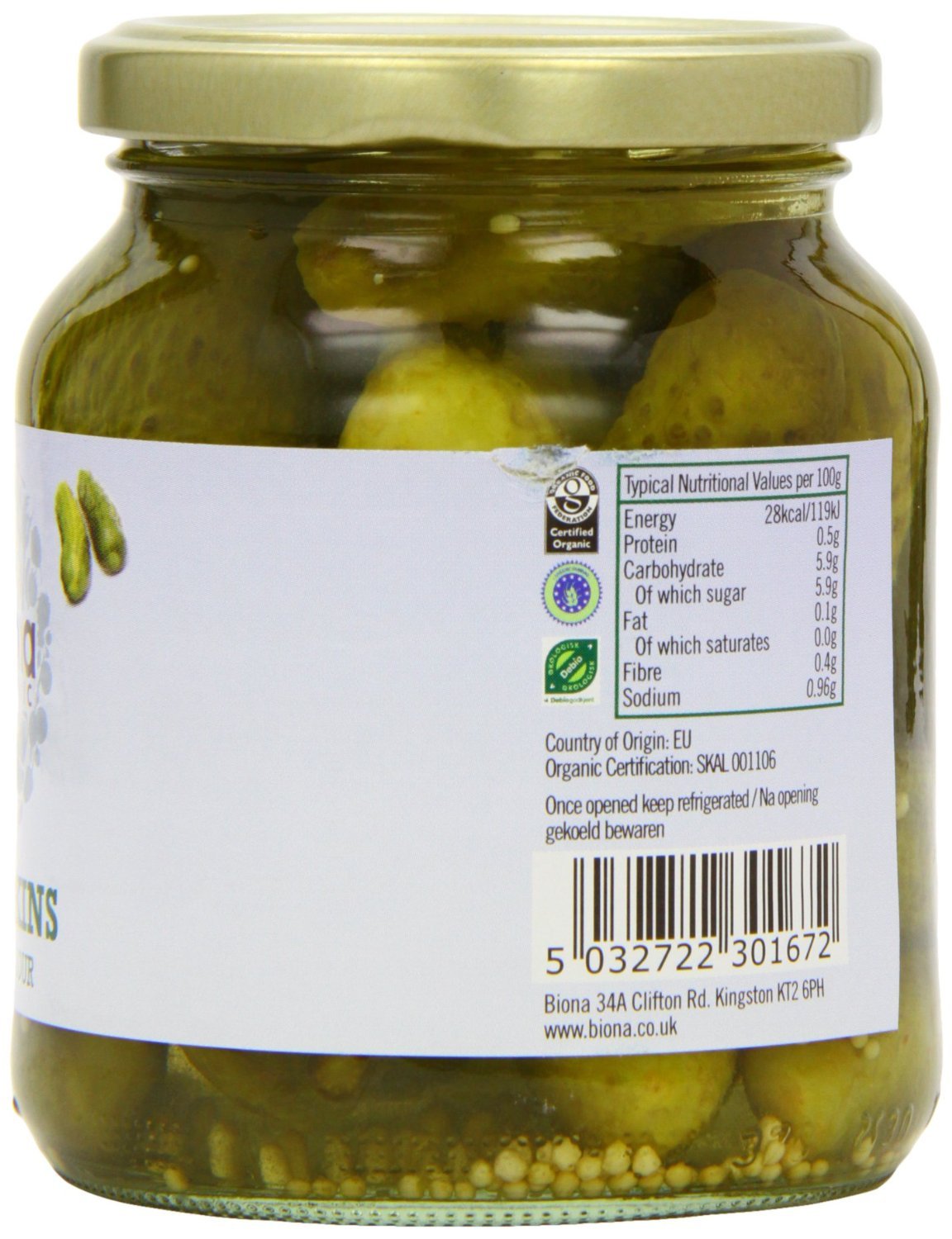 Biona Organic Gherkins 350g