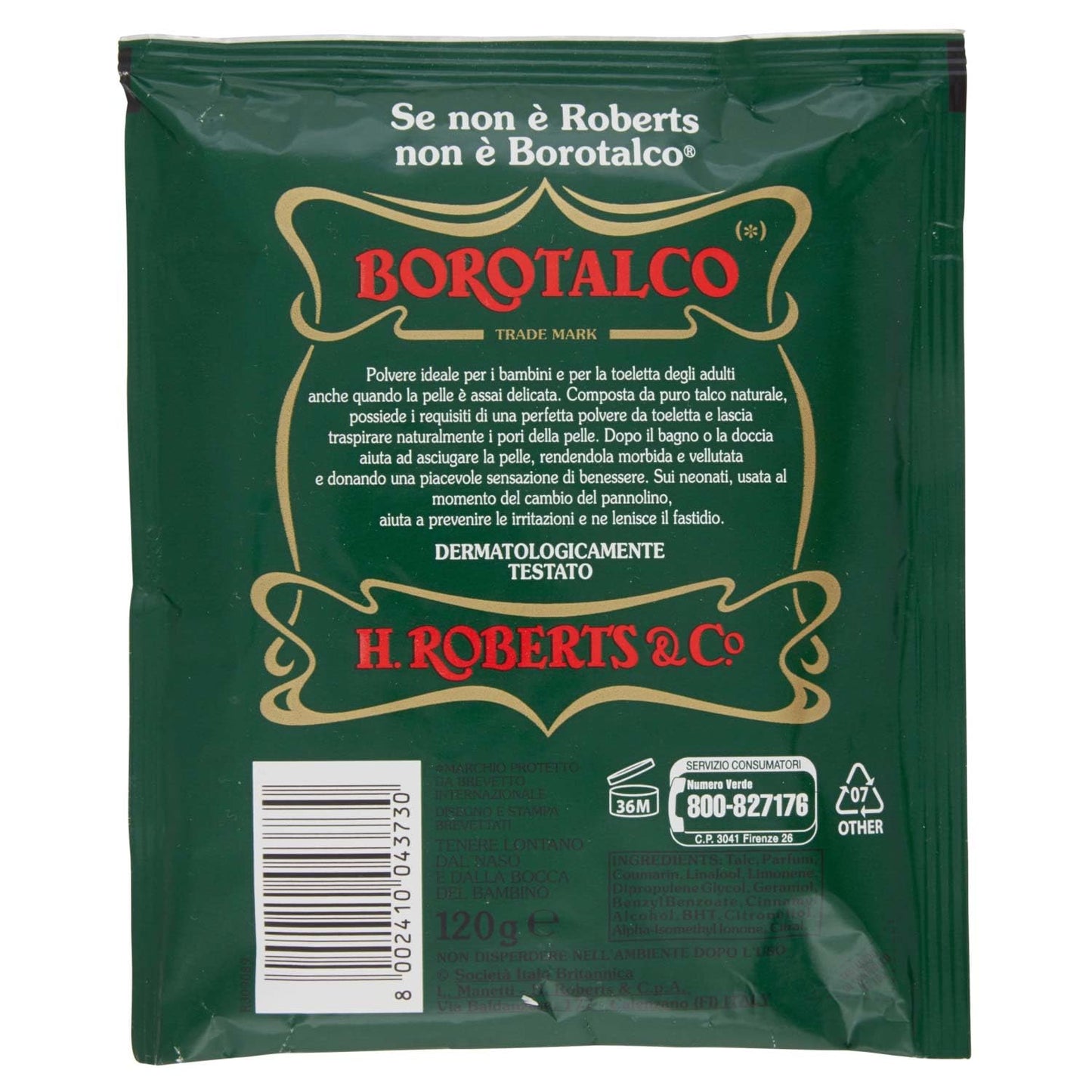 Borotalco Talcum Bag 120g