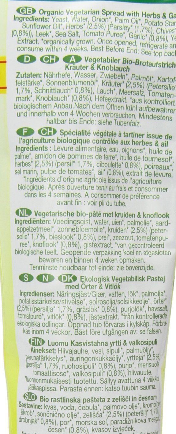Tartex Yeast Pate Herbs & Garlic 200g by Tartex