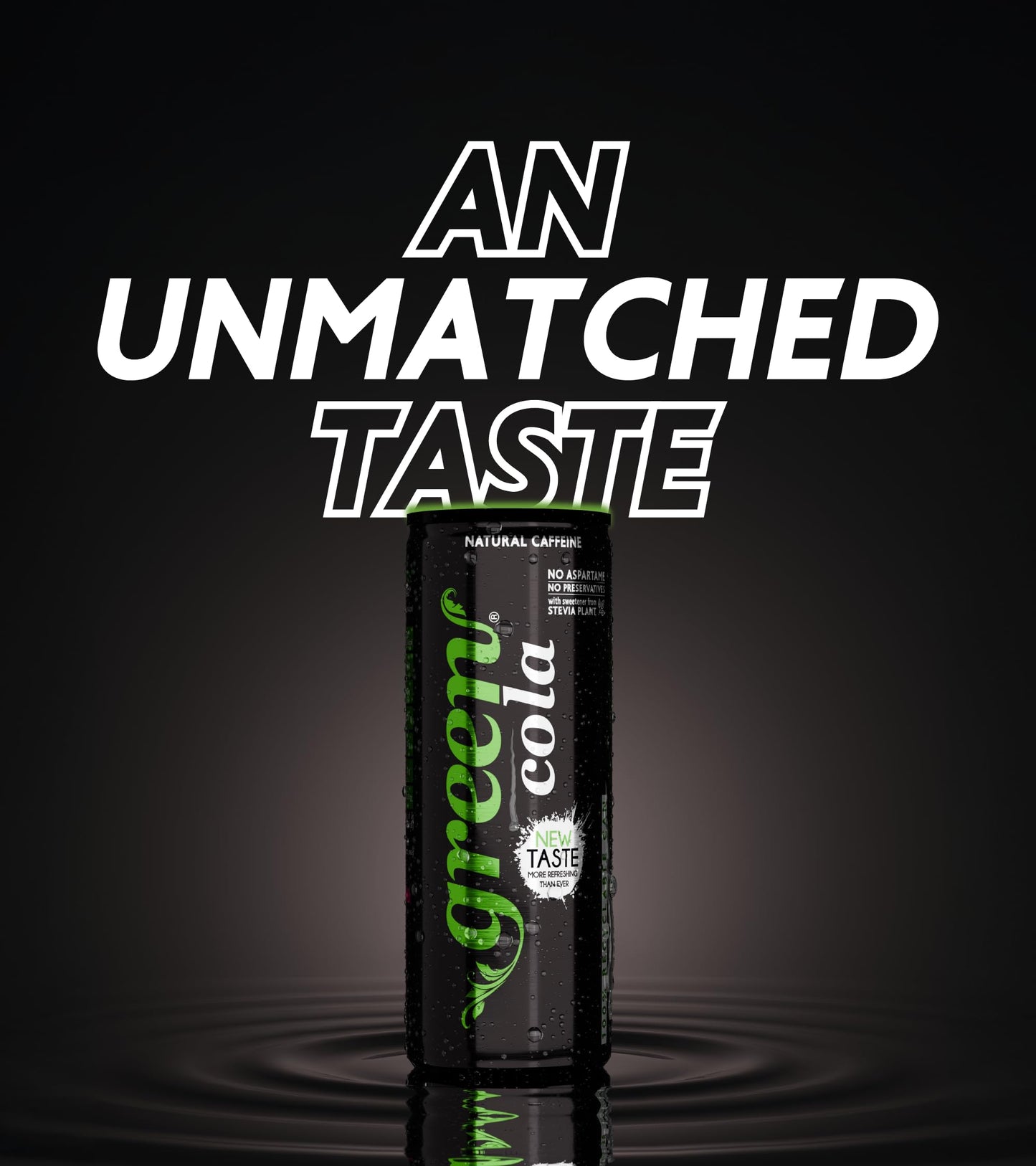 Green - Low Calorie Soft Drink - Sweetened with Stevia, Sugar-Free, Naturally Caffeinated from Green Coffee Beans, No Aspartame - Delicious and Healthy Alternative