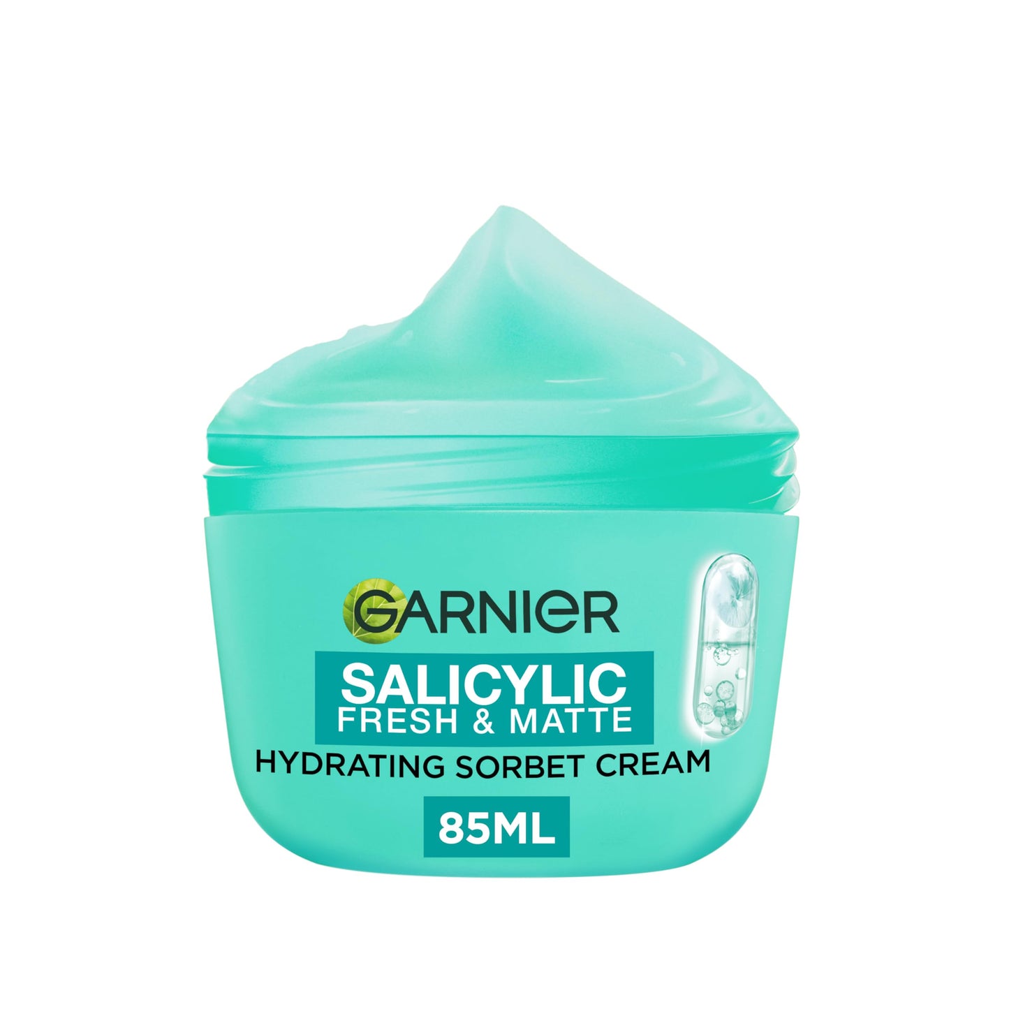Garnier Pure Active Salicylic Fresh & Matte Hydrating Sorbet Cream, Ultra Fresh & Light, 5% Salicylic Acid + Niacinamide + Centella Asiatica, Cruelty Free International & Vegan - 85ml