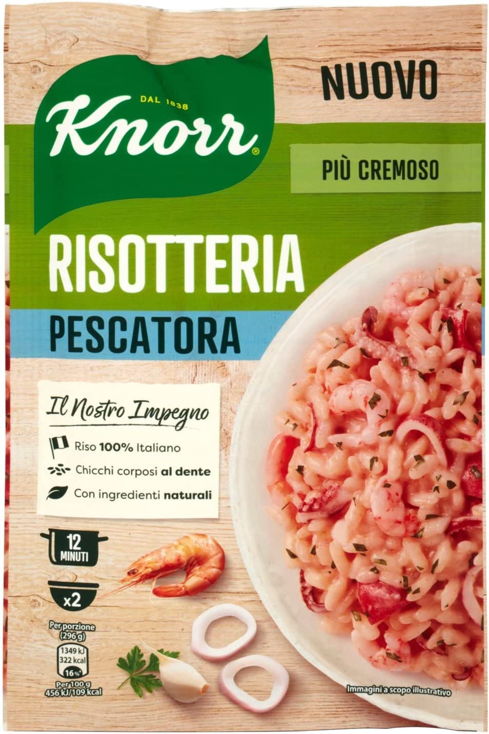 Knorr Risotto alla Pescatora Classic Italian Seafood Rice 175g