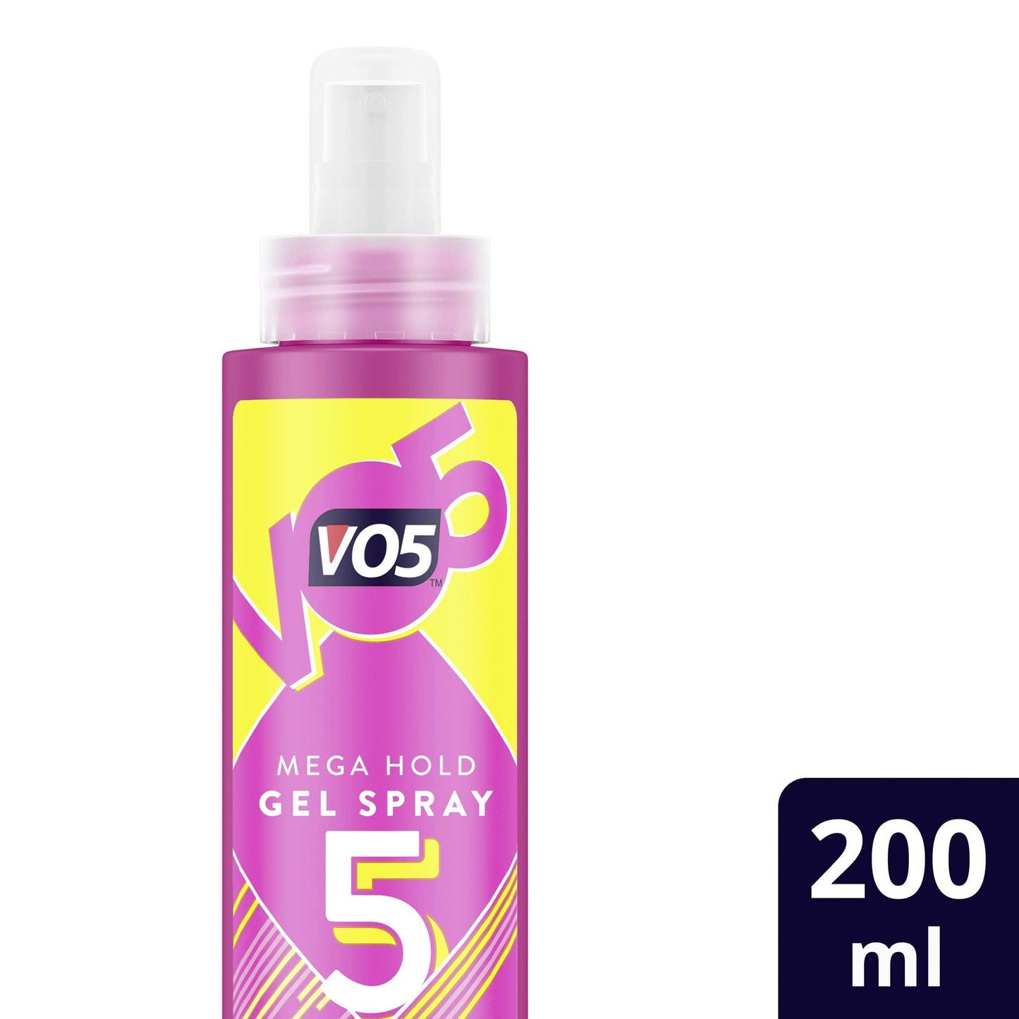 VO5 Mega Hold Gel Spray 200ml, Extra Strong Hair Styling Spray for Hold & Control