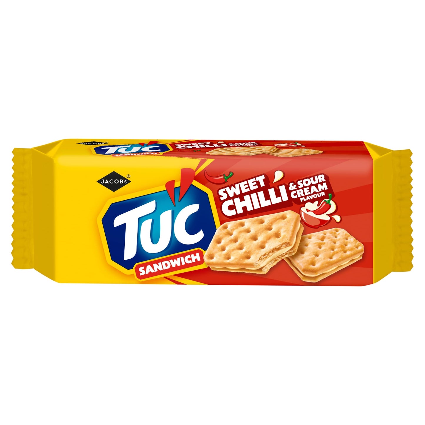 JACOB'S TUC Sandwich Sweet Chilli & Sour Cream Flavour Snack Crackers 145 g (Pack of 1)
