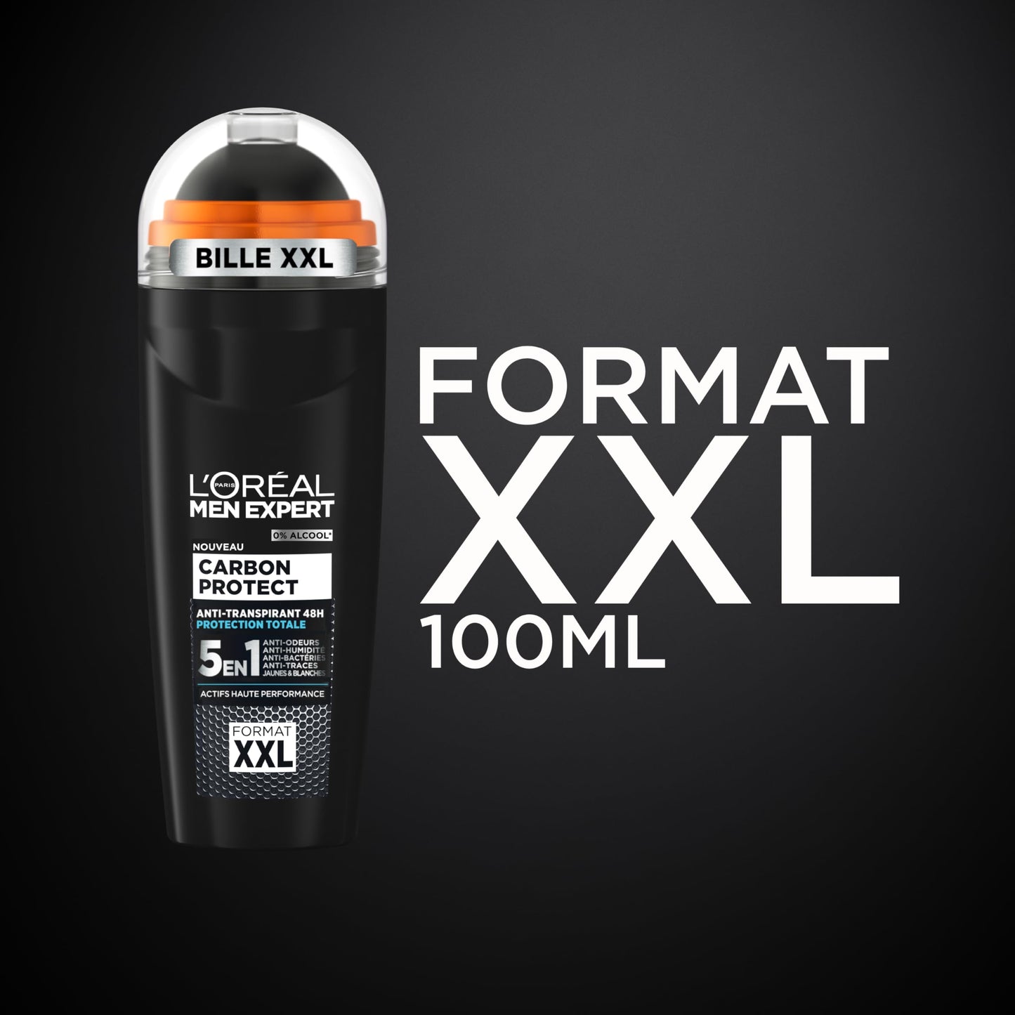 L'Oréal Men Expert Carbon Protect 48H Roll On Anti-Perspirant Deodorant Large XXXL 100ml