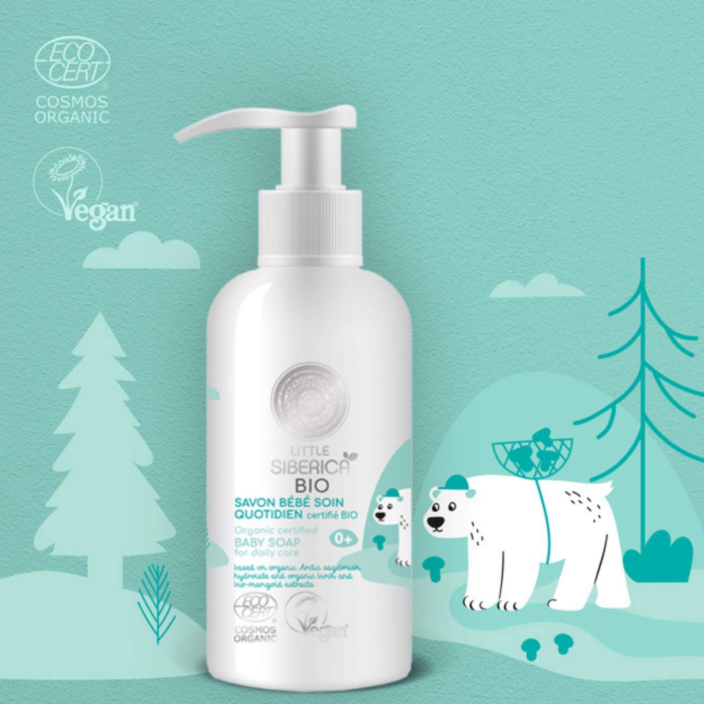 Natura Siberica Little Siberica. Organic certified Baby soap for daily care, 250 ml