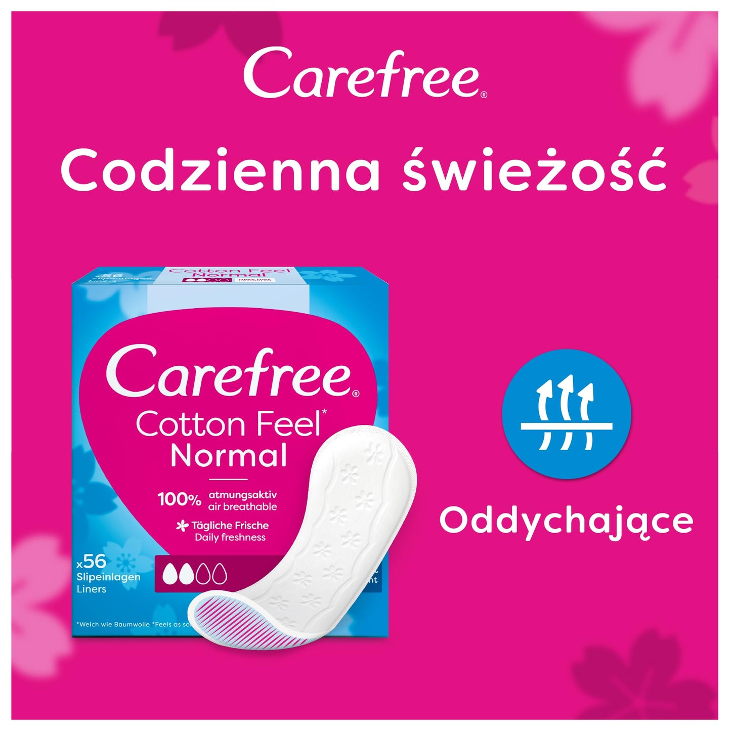 Carefree Cotton Fresh Scent Pantyliners, X5 Packs = 280 Pantyliners