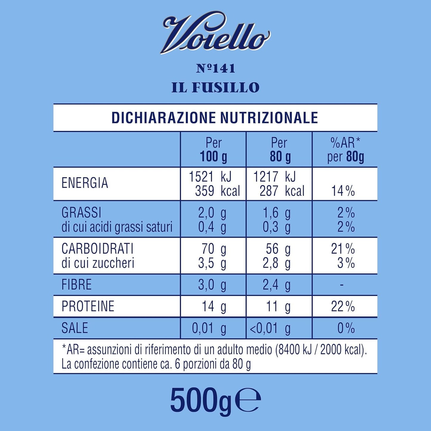 Voiello Fusilli Gr.500