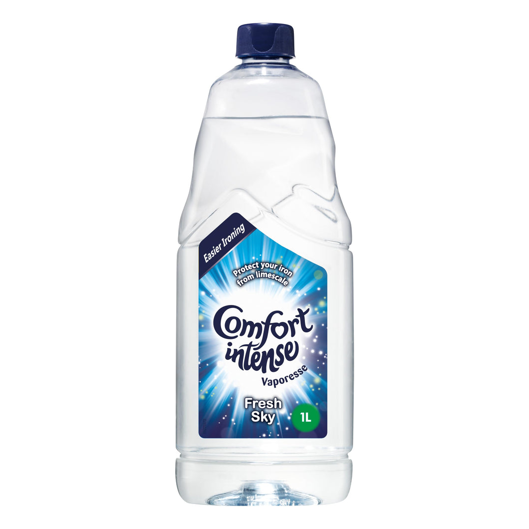 Comfort Intense Vaporesse Fresh Sky Ironing Water prevents limescale in your iron for fresh laundry 10 x 1 Litre, Pack of 10