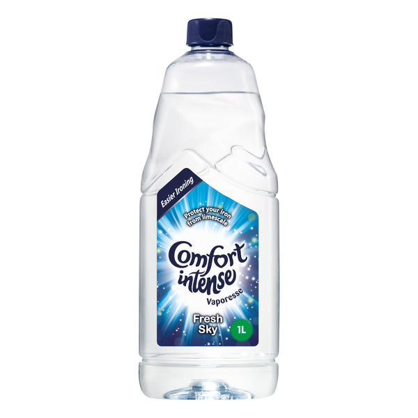 Comfort Intense Vaporesse Fresh Sky Ironing Water prevents limescale in your iron for fresh laundry 10 x 1 Litre, Pack of 10