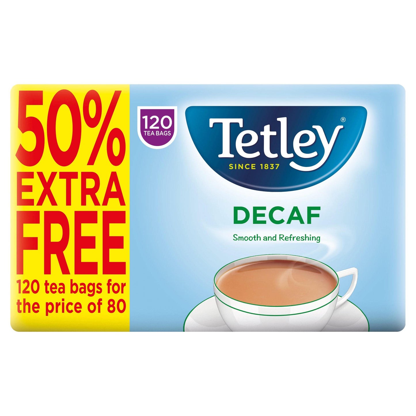 Tetley Decaf Tea Bags x120 (Original Taste)