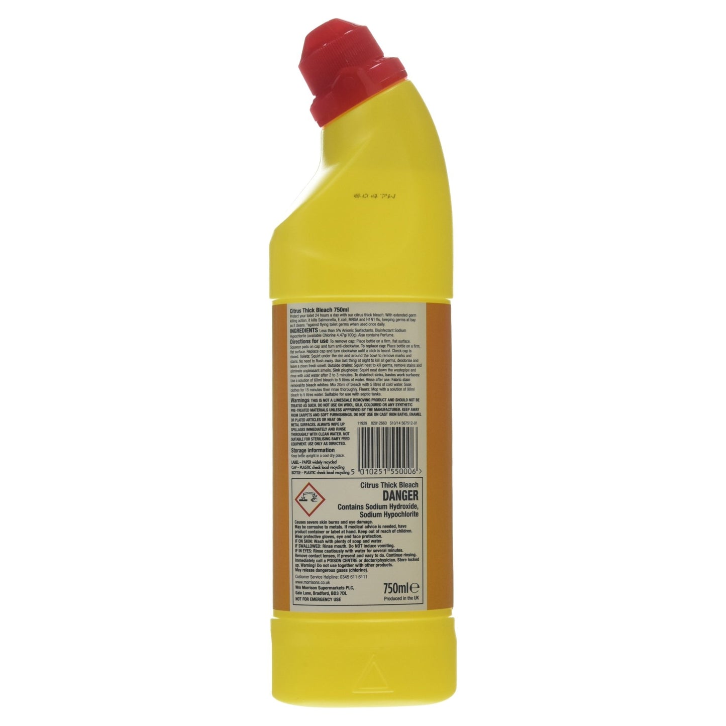 Morrisons Citrus Thick Bleach 750ml
