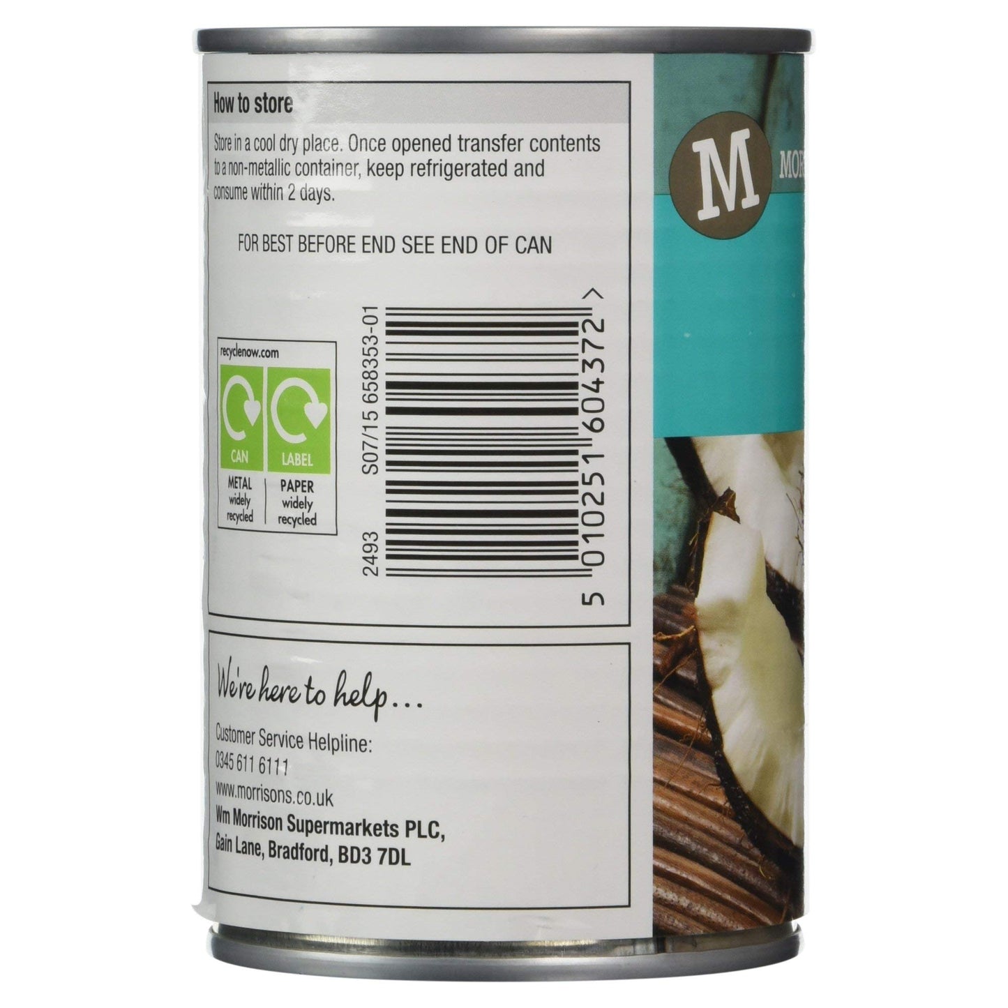 Morrisons Canned Coconut Milk 400ml