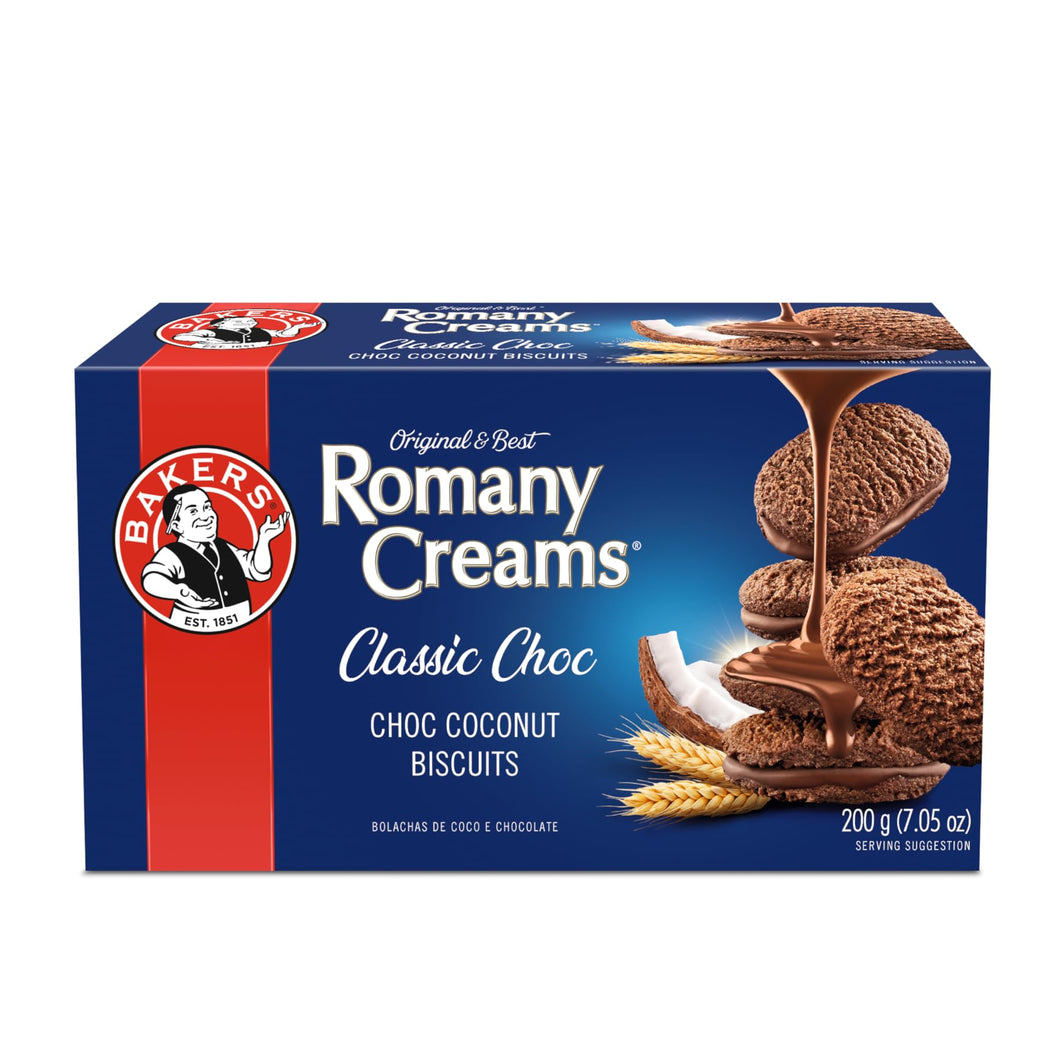 Bakers Classic Chocolate Romany Creams Biscuit 200 g (Pack of 6)