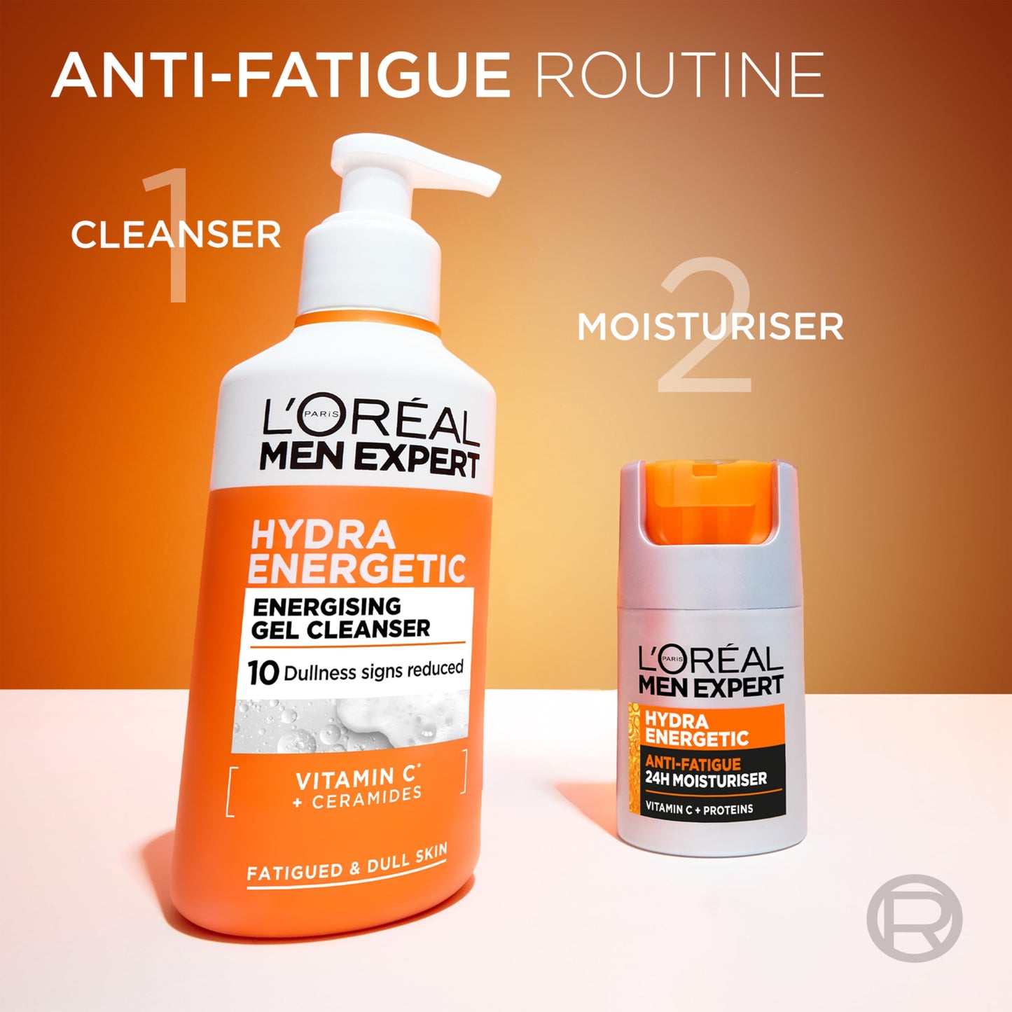 L'Oréal Men Expert Face Wash, Hydra Energetic Hydrating Face Cleanser 260ml