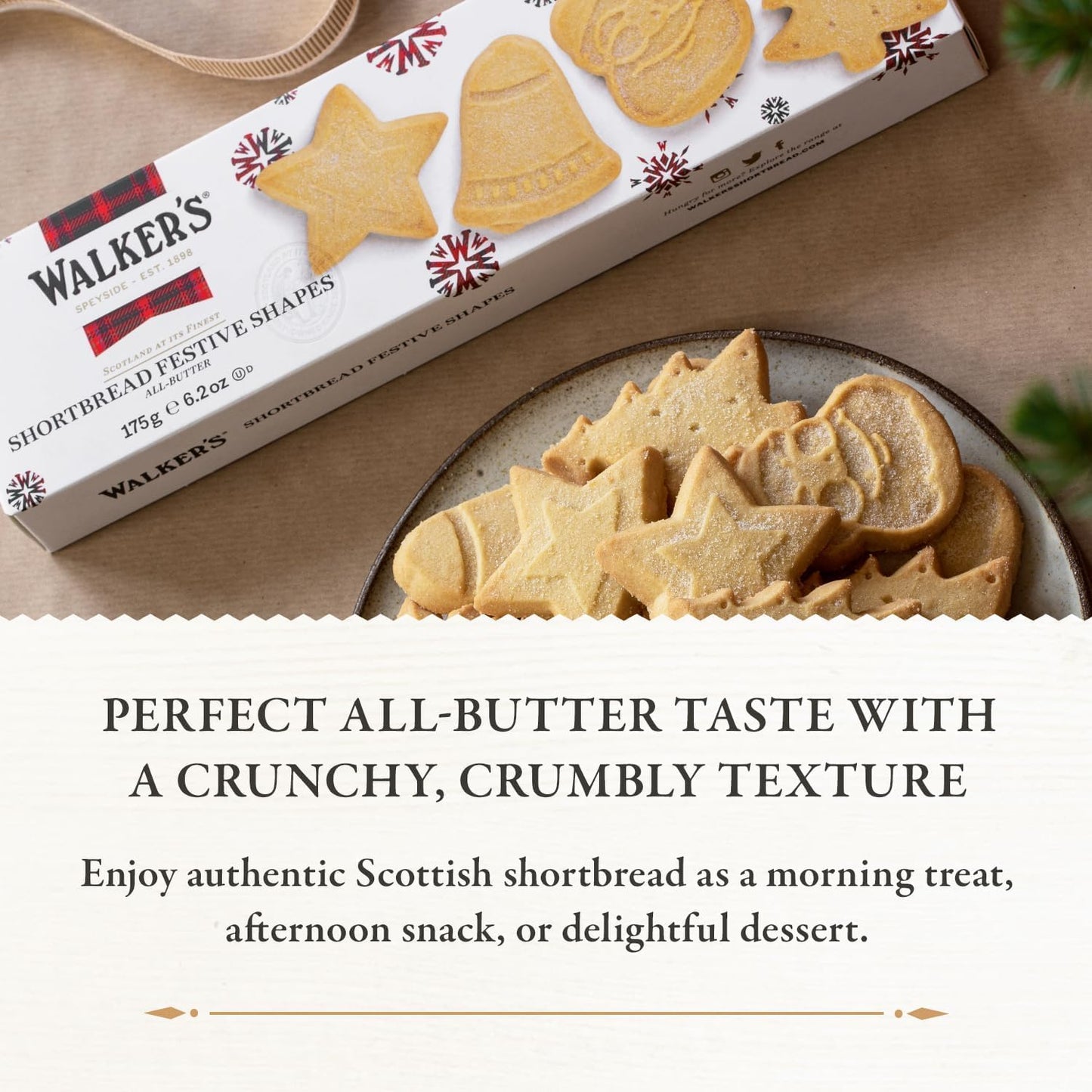 Walker's 12 Shortbread Festive Shapes 175g