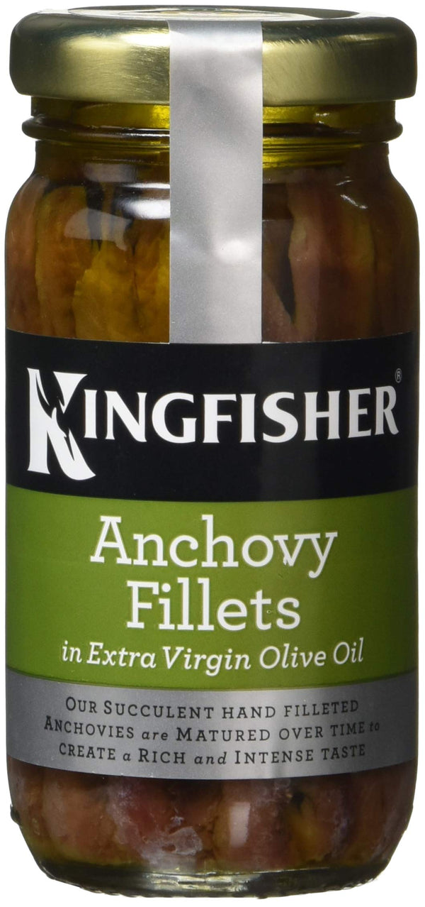 Kingfisher Anchovy Fillets in Extra Virgin Olive Oil, 100g