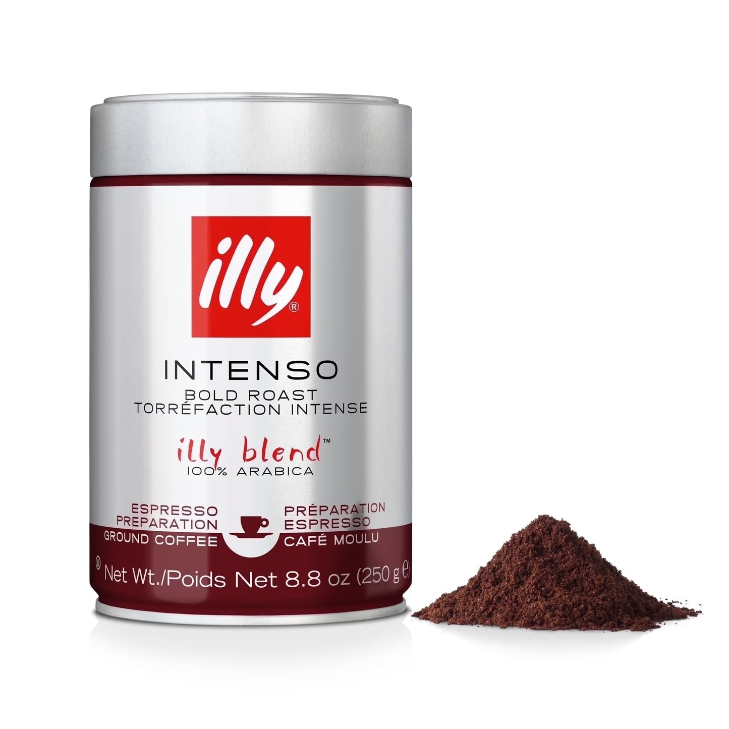 illy Coffee - Classico Ground Coffee - Medium Roast - 100% Arabica Coffee - Ideal for Moka Pots - 250g Tin