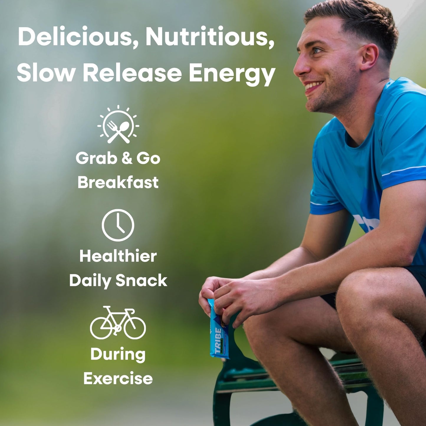 TRIBE x Wildfarmed Vegan Flapjack Bars - Blueberry & Almond Butter Oat Bars (3 x 50g Multipack Box) | Healthy Energy Snacks | Source Of Fibre, Natural Ingredients | Sustainable Oats | Breakfast Bars