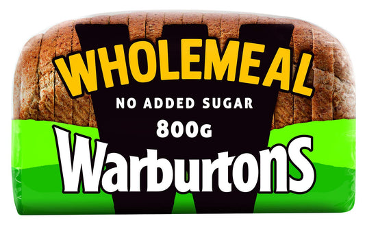 Warburtons Wholemeal Medium Sliced, 800g