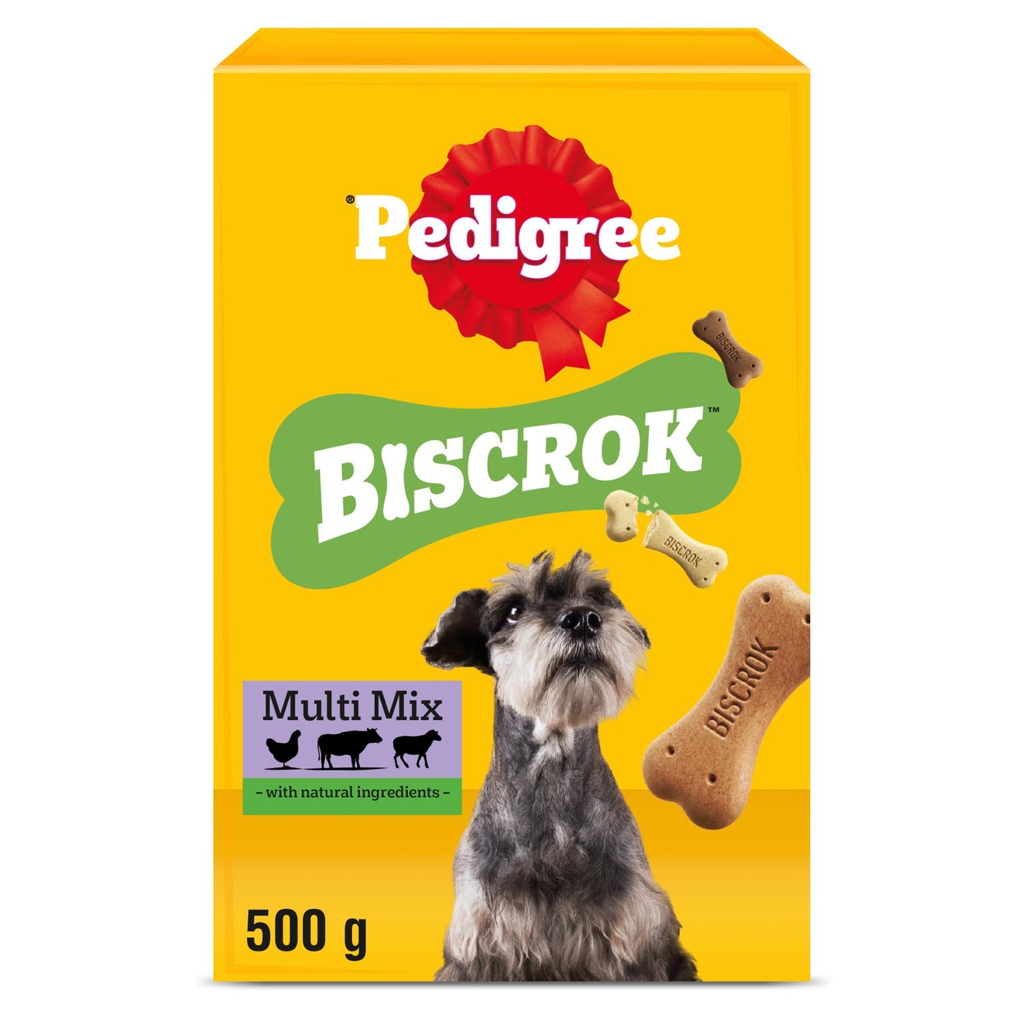 Pedigree BISCROK Adult Dog Treats Multi Mix Biscuits 12 x 500g
