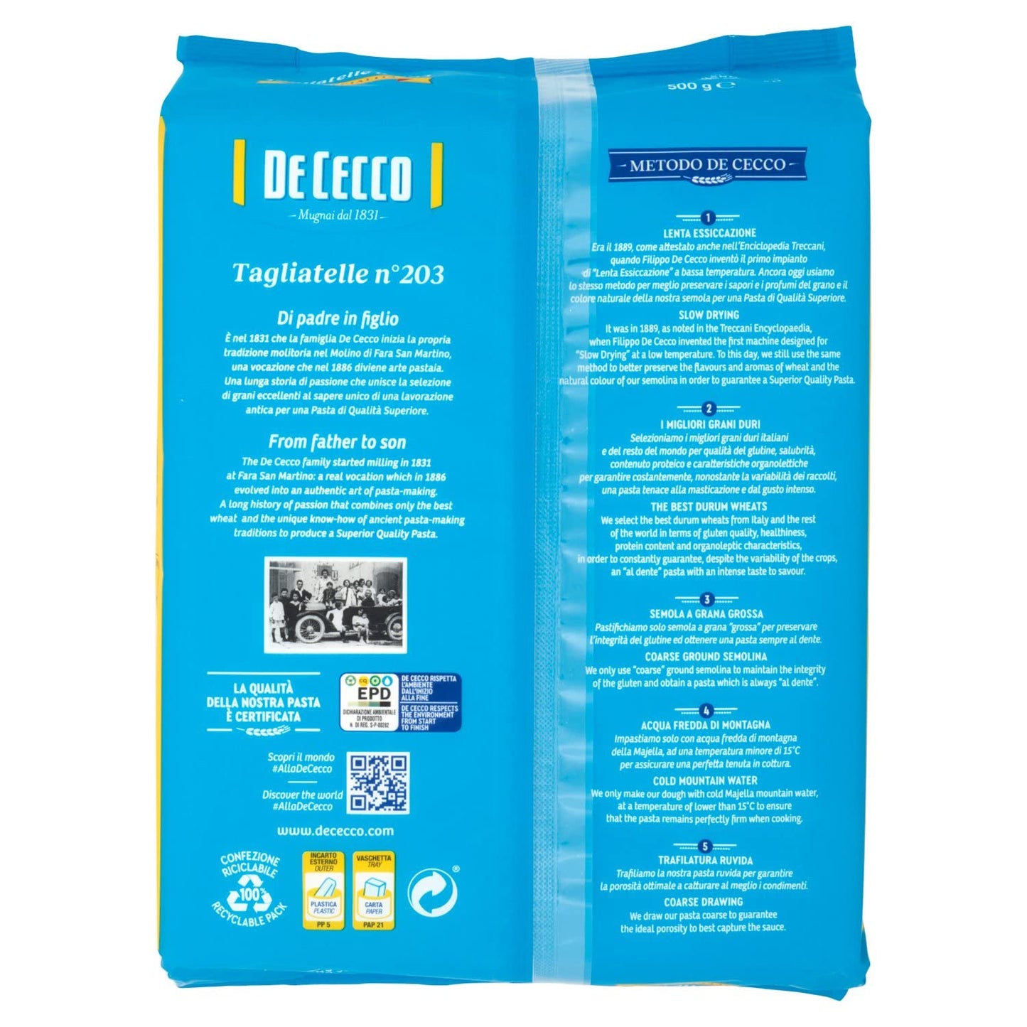 De Cecco - Tagliatelle 203 500GR
