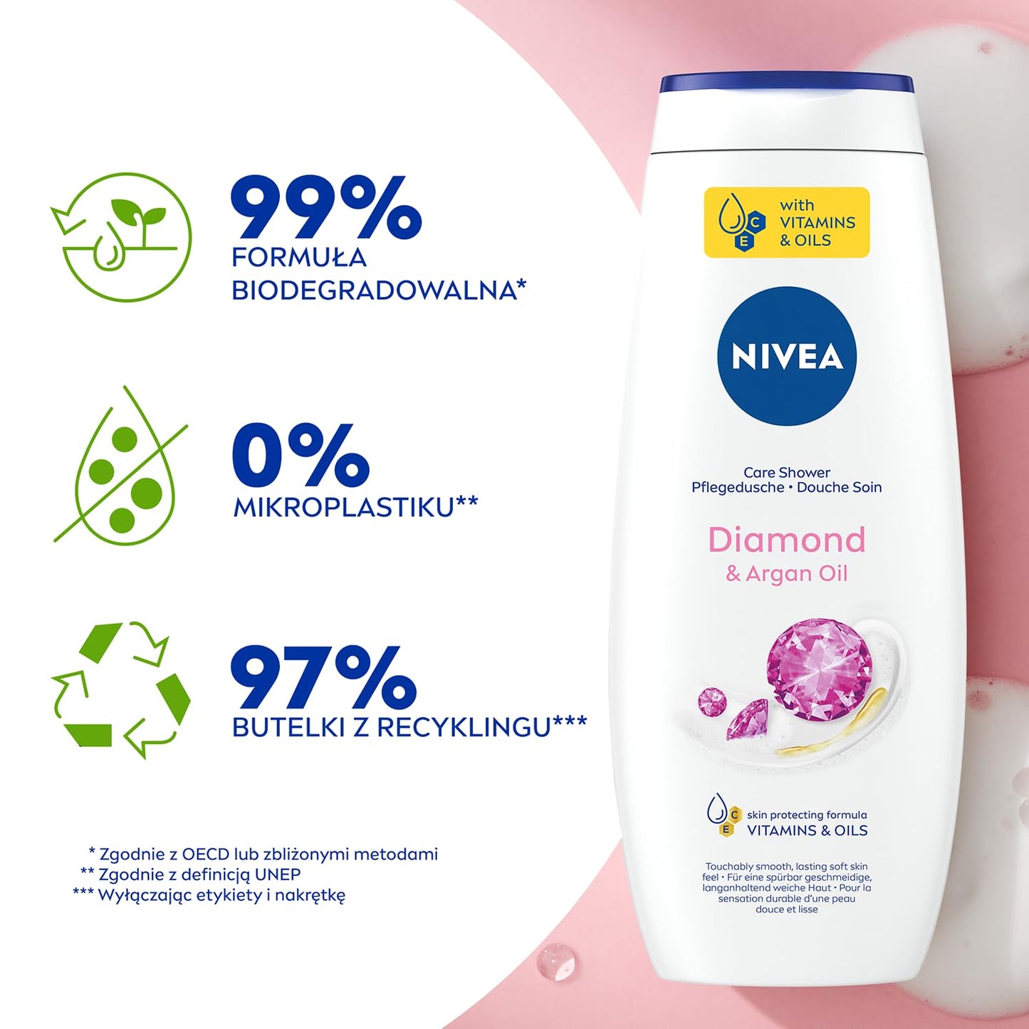 NIVEA Care & Diamond Diamond Shower Gel 500 ml
