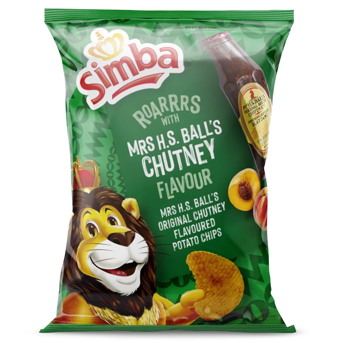Simba LARGE Potato Chips Mrs Balls Chutney 120g
