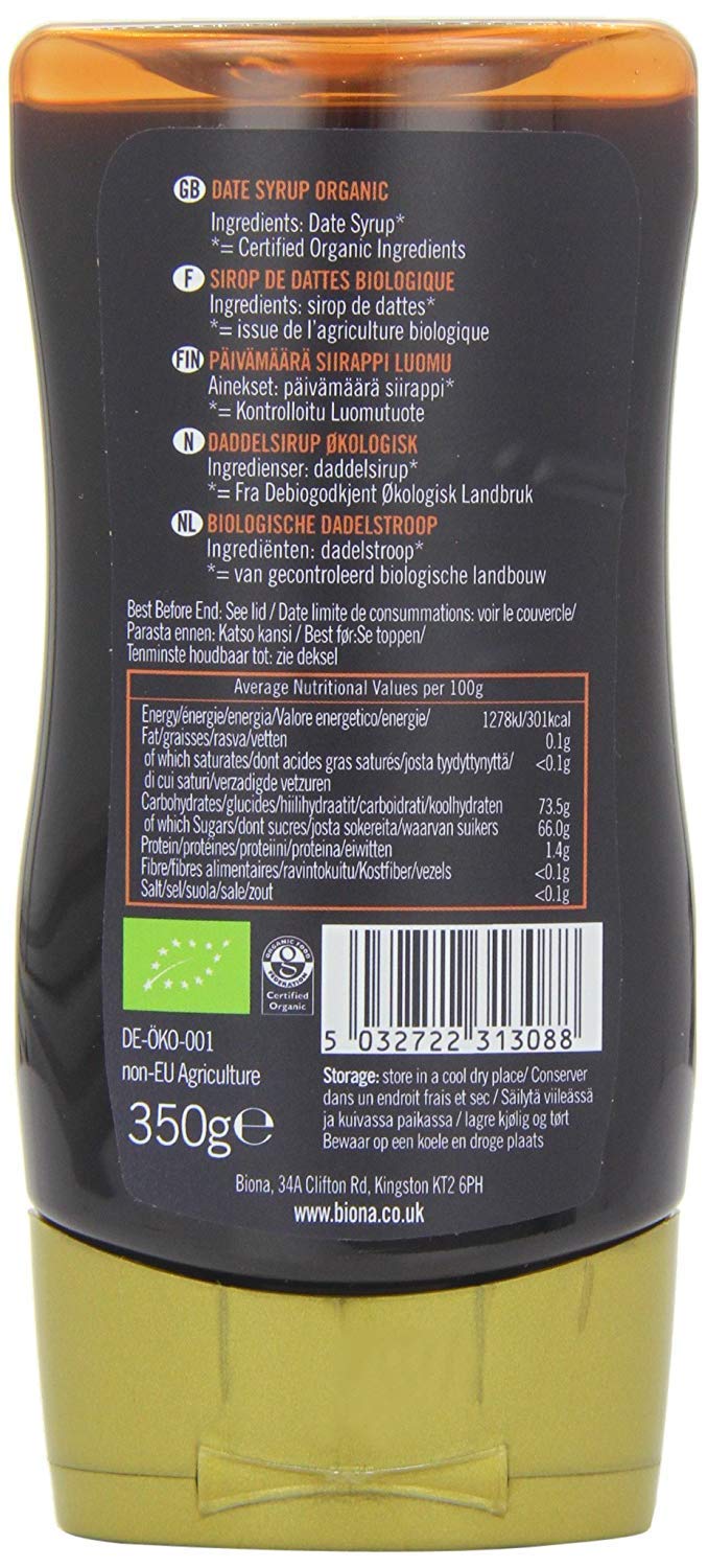 Biona Organic Date Syrup Squeezy 350g