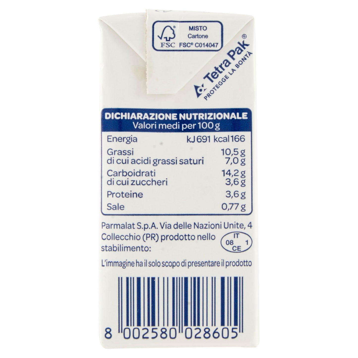 Parmalat Chef Besciamella Classic Bechamel Sauce for Cooking Natural Ingredients 200ml Ready to Cook