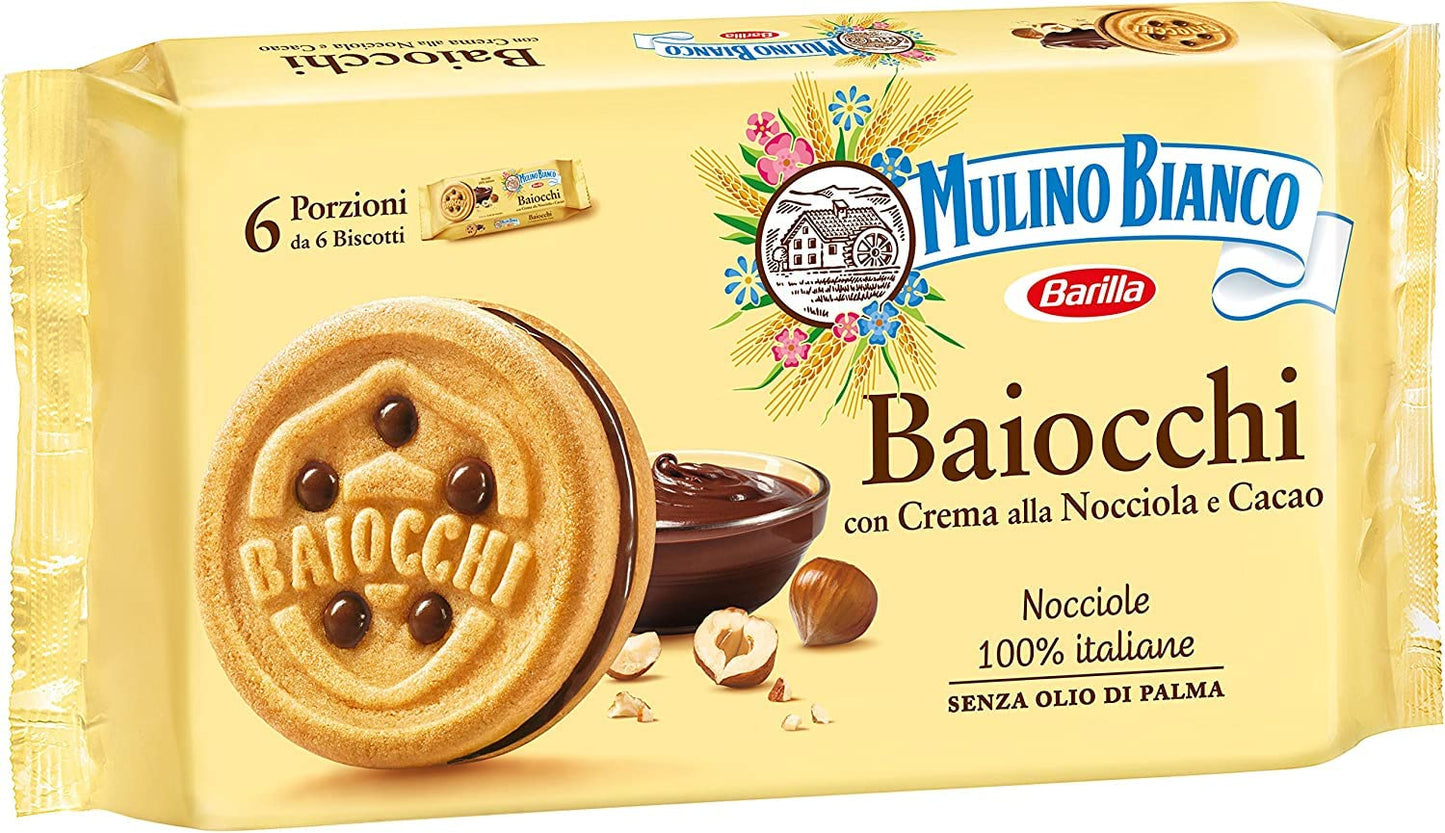 Mulino Bianco Baiocchi Chocolate Reigel Biscuits Cake with Chocolate 336 g Multi Pack Snack