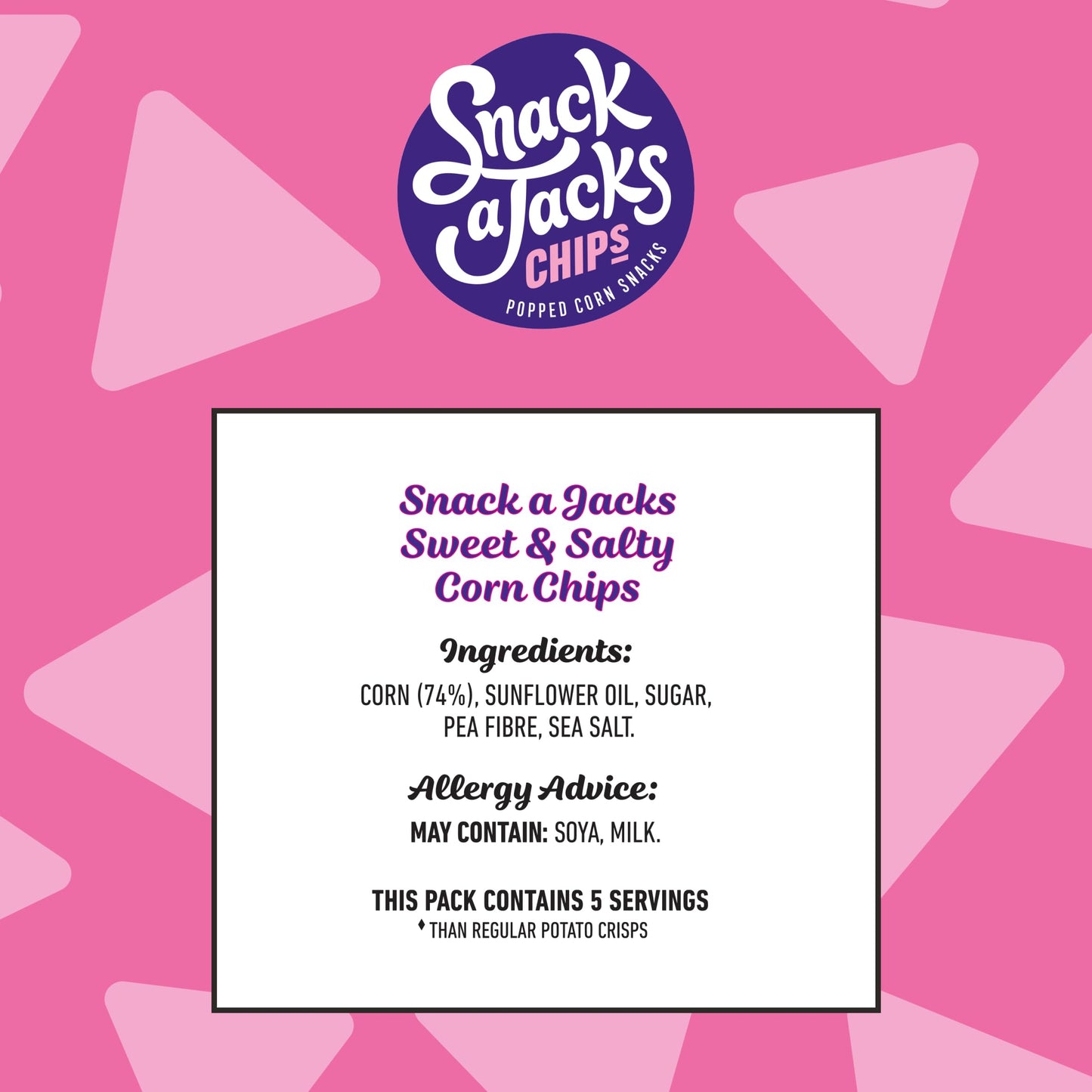 Snack a Jacks Sweet & Salty Sharing Bag Popped Crisps 85g