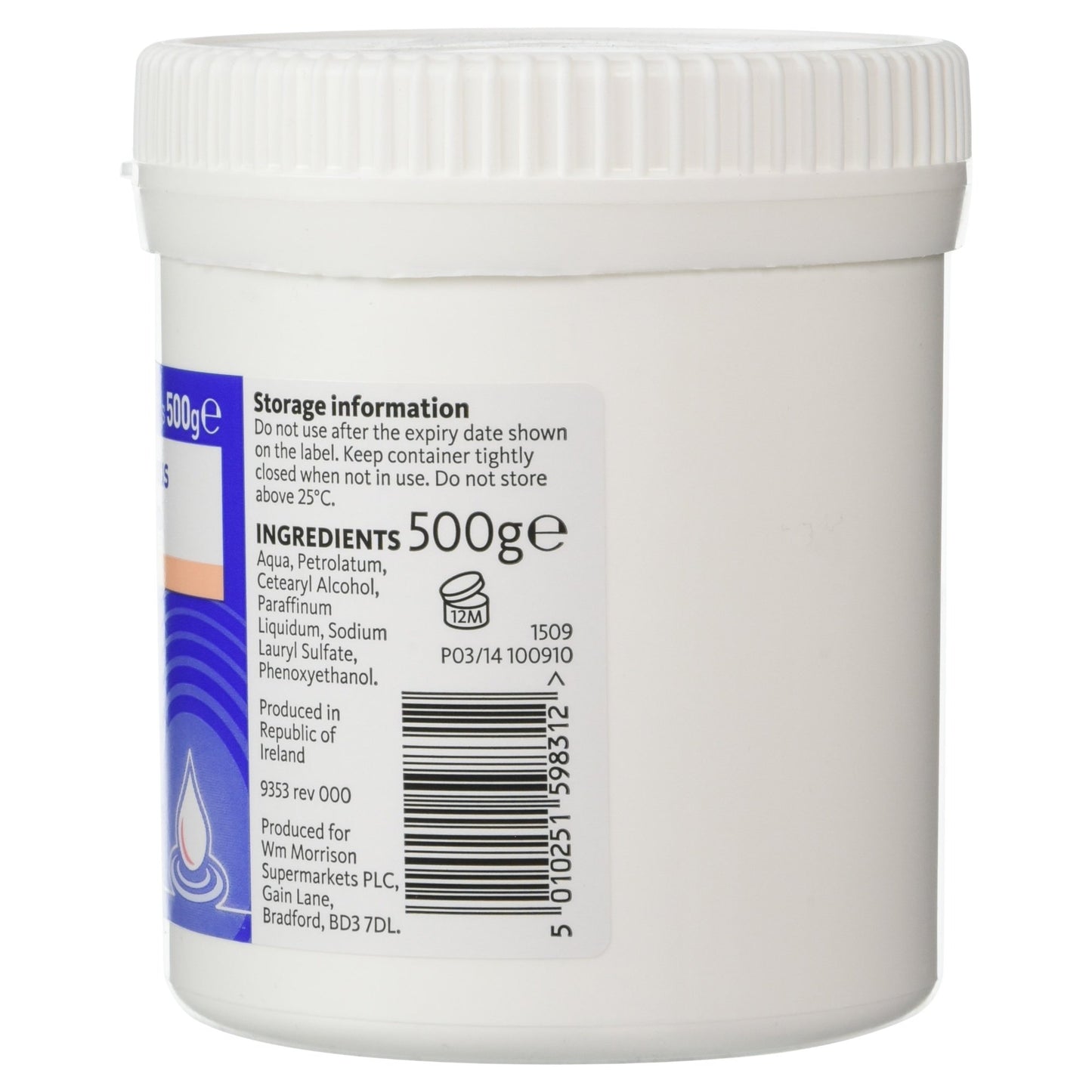 Morrisons Aqueous Cream, 500g