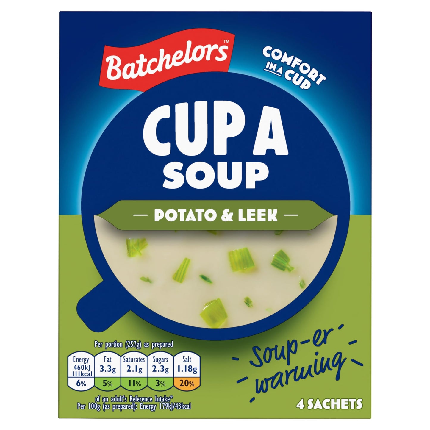 Batchelors Cup A Soup Creamy Potato & Leek Cup a Soup, 4 Sachets, 107 g