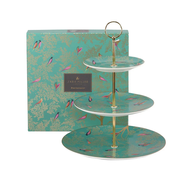 Portmeirion Sara Miller Chelsea Cake Stand in Green