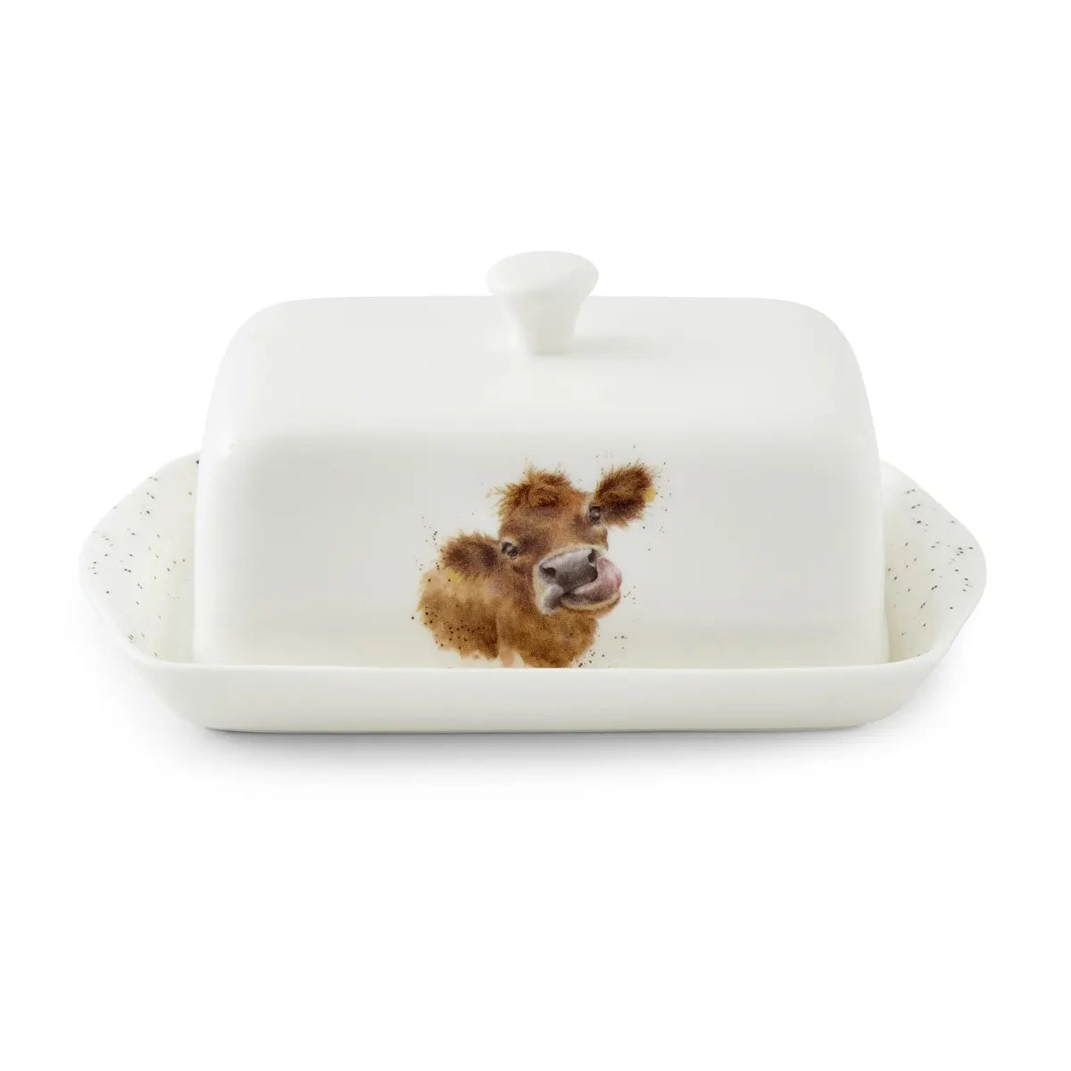 Wrendale Designs Covered Butter Dish - Cow