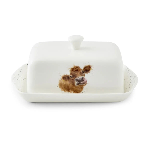 Wrendale Designs Covered Butter Dish - Cow