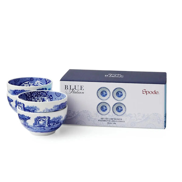 Spode Blue Italian Dip Bowls 4", Set of 4
