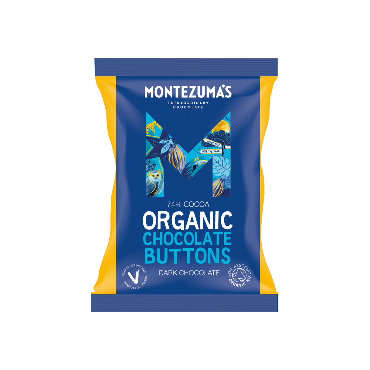 Montezuma's Organic 74% Cocoa Dark Chocolate Buttons 120g