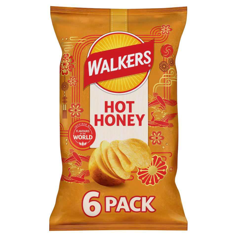Walkers Hot Honey Crisps 6 x 25g