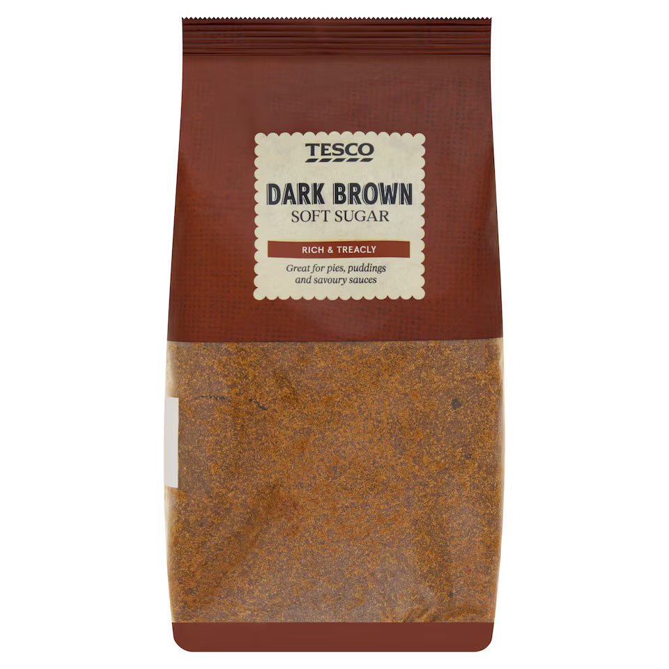 Tesco Dark Brown Soft Sugar 1Kg Bag