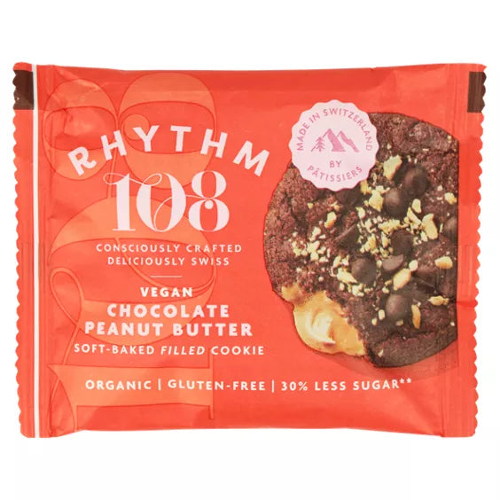 Rhythm 108 Chocolate Peanut Butter Soft-Baked Filled Cookie, 50g