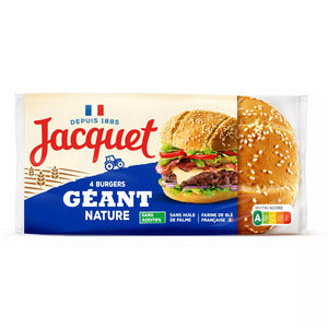 Jacquet Pains à Burger Géants (x4) 330g
